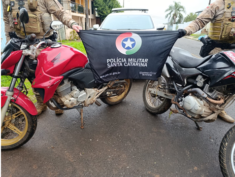 Polícia Militar recupera duas motocicletas furtadas e prende jovem por receptação em São Lourenço do Oeste