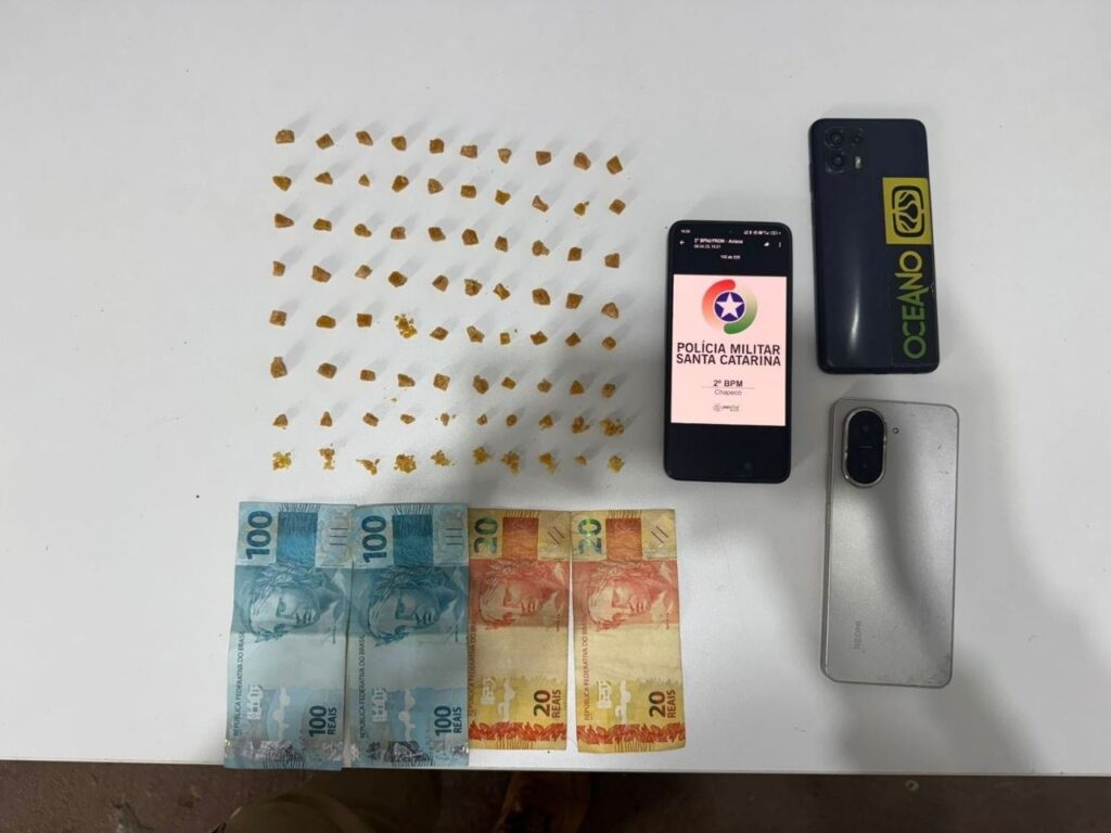 PM flagra tráfico em área de mata e apreende dois suspeitos em Chapecó