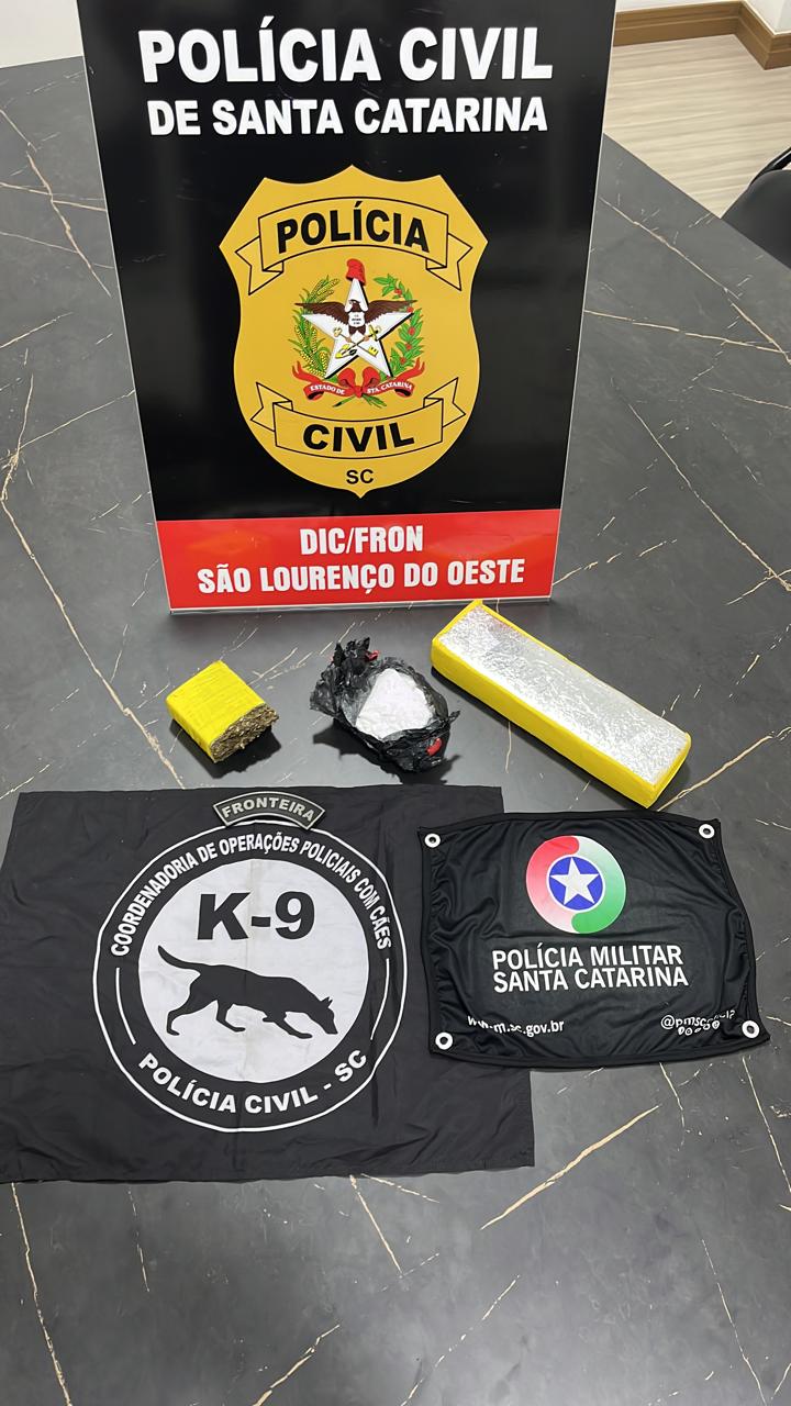 Polícia Civil prende homem suspeito de tráfico de drogas em São Lourenço do Oeste