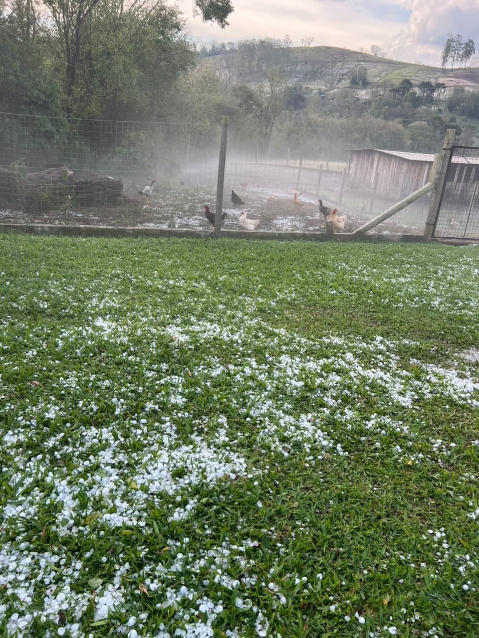 Temporal de granizo causa estragos em Formosa do Sul, Santiago do Sul e Quilombo