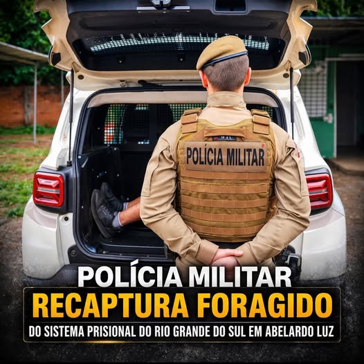 POLÍCIA MILITAR RECAPTURA FORAGIDO DO SISTEMA PRISIONAL DO RS EM ABELARDO LUZ
