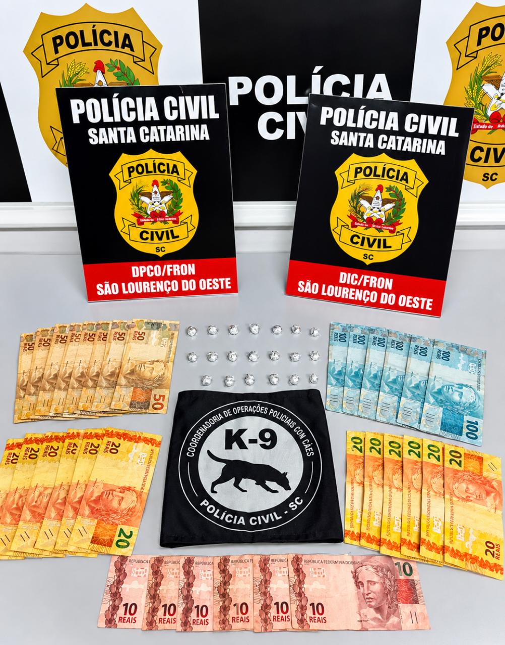Polícia Civil prende dois homens por tráfico de drogas em São Lourenço do Oeste